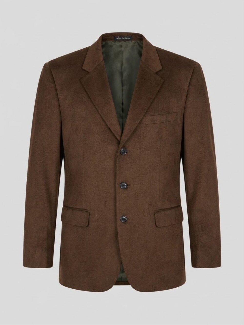 Vintage Alfani Men's Brown Microsuede Blazer Sport Coat Jacket 42L